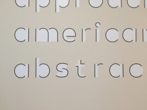 closeup typography that reads american abstract