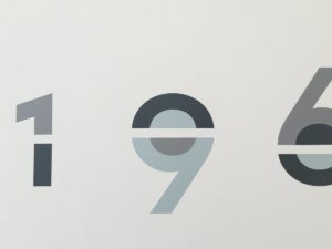 typography number 9 on a wall