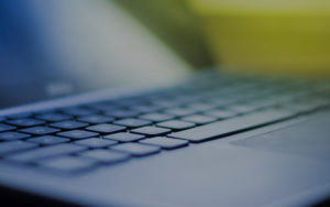 close up of laptop keyboard