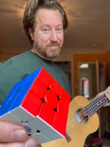 Andrew with Rubixs Cube