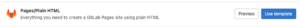 Gitlab pages, choosing plain HTML template