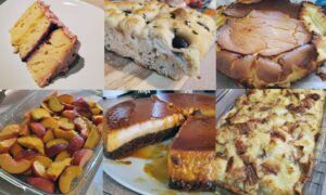 collage of different desserts